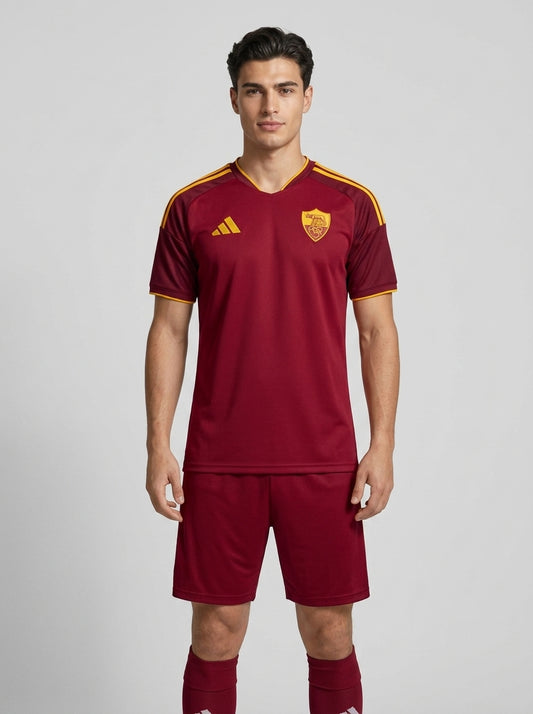 Camiseta AS Roma Adidas - Modelo Vista Frontal