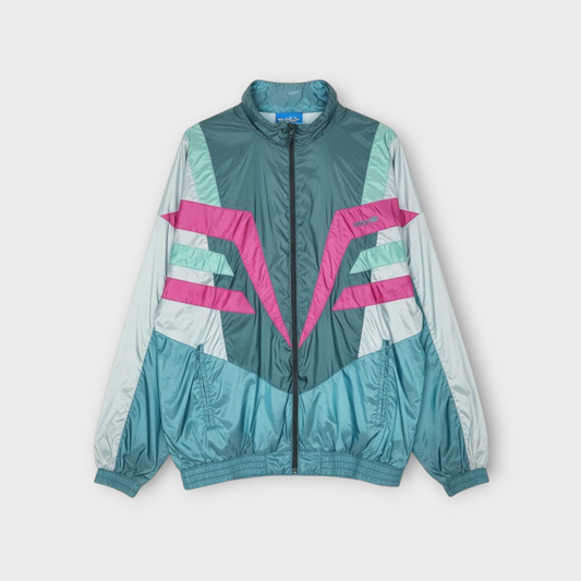 Adidas Originals Tracksuit – Teal & Pink Chevron 90s (L)