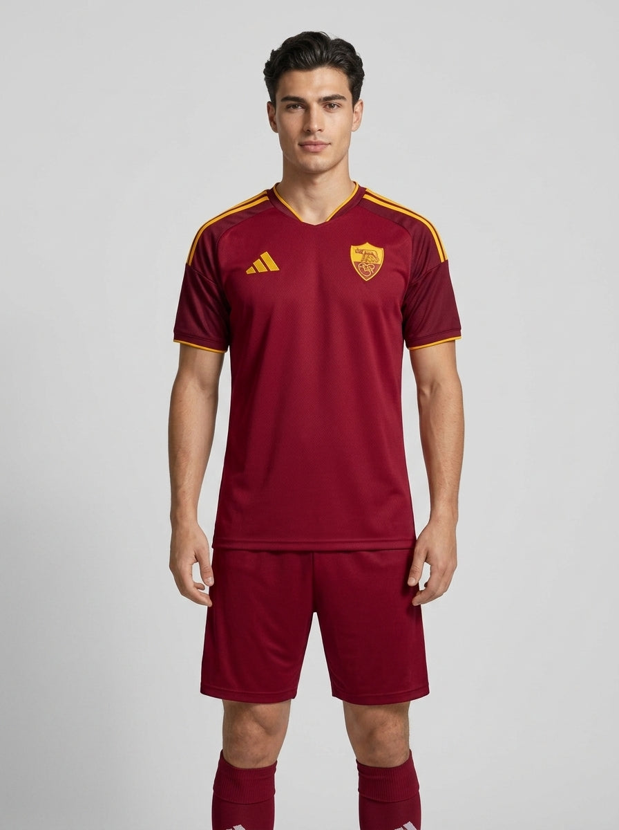 Camiseta AS Roma Adidas - Modelo Vista Frontal