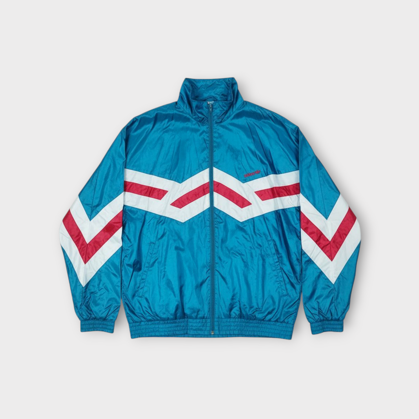Adidas Originals Vintage Track Jacket – Blue/Red Chevron 90s (XL)