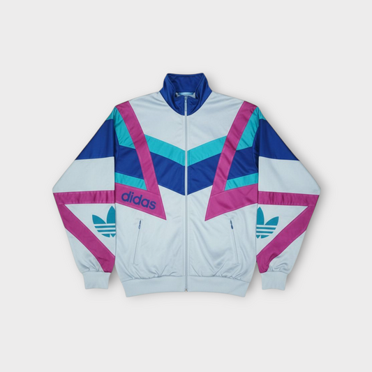 Adidas Originals Track Jacket – Ice Blue & Magenta 90s (XL)