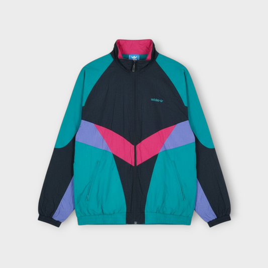 Adidas Originals Track Jacket – Teal, Navy & Magenta 90s