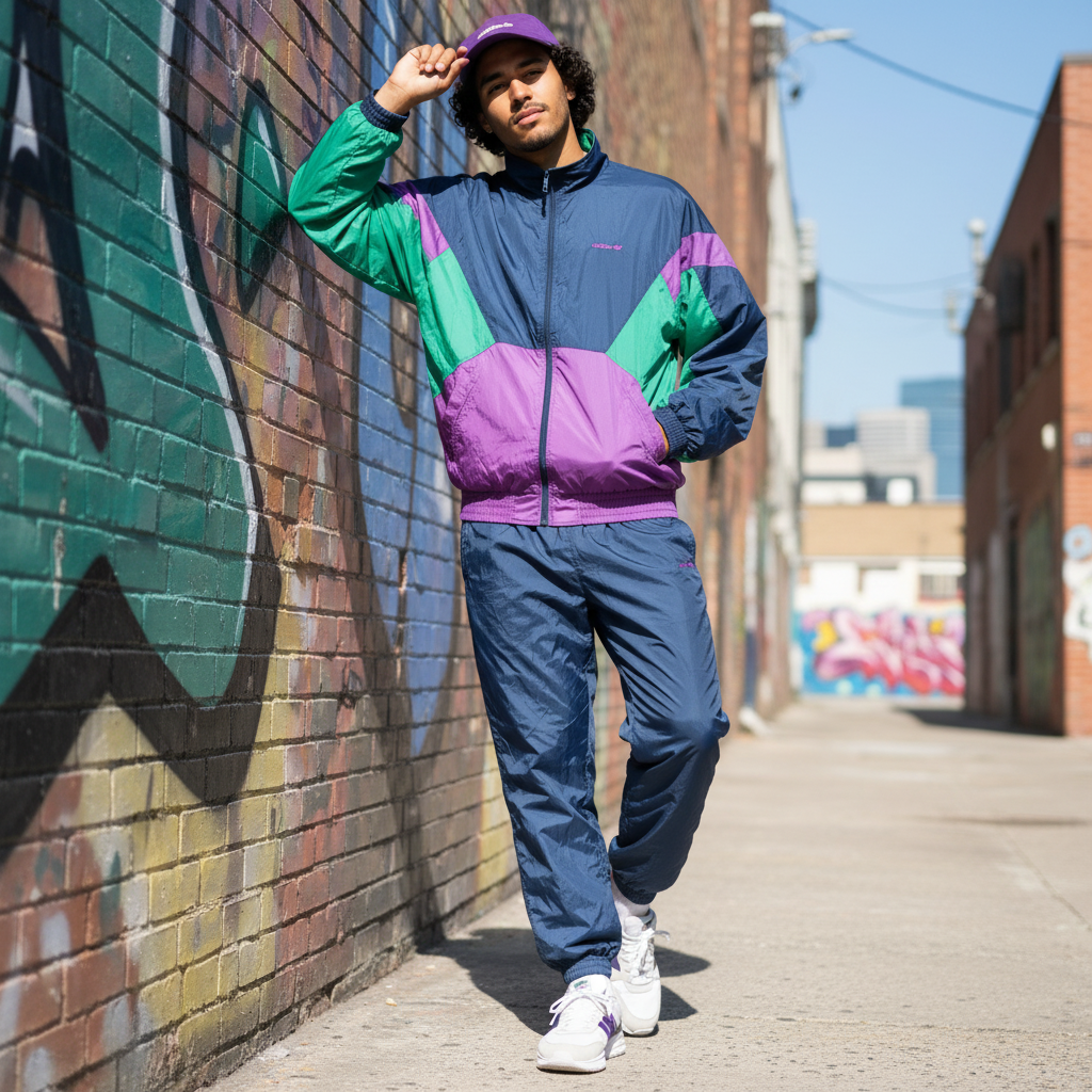 Adidas Originals Vintage Tracksuit “Galaxy Pop” (90s Edition) (L)