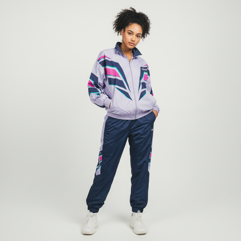 Adidas Vintage Tracksuit 90s “Lavanda Neon” (L)