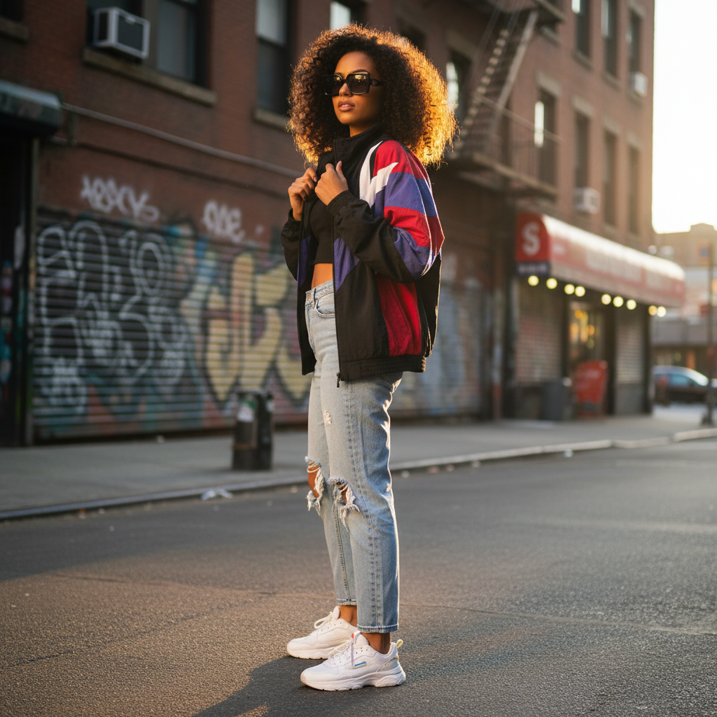 Adidas Originals Track Jacket – Red, Blue & Black 90s