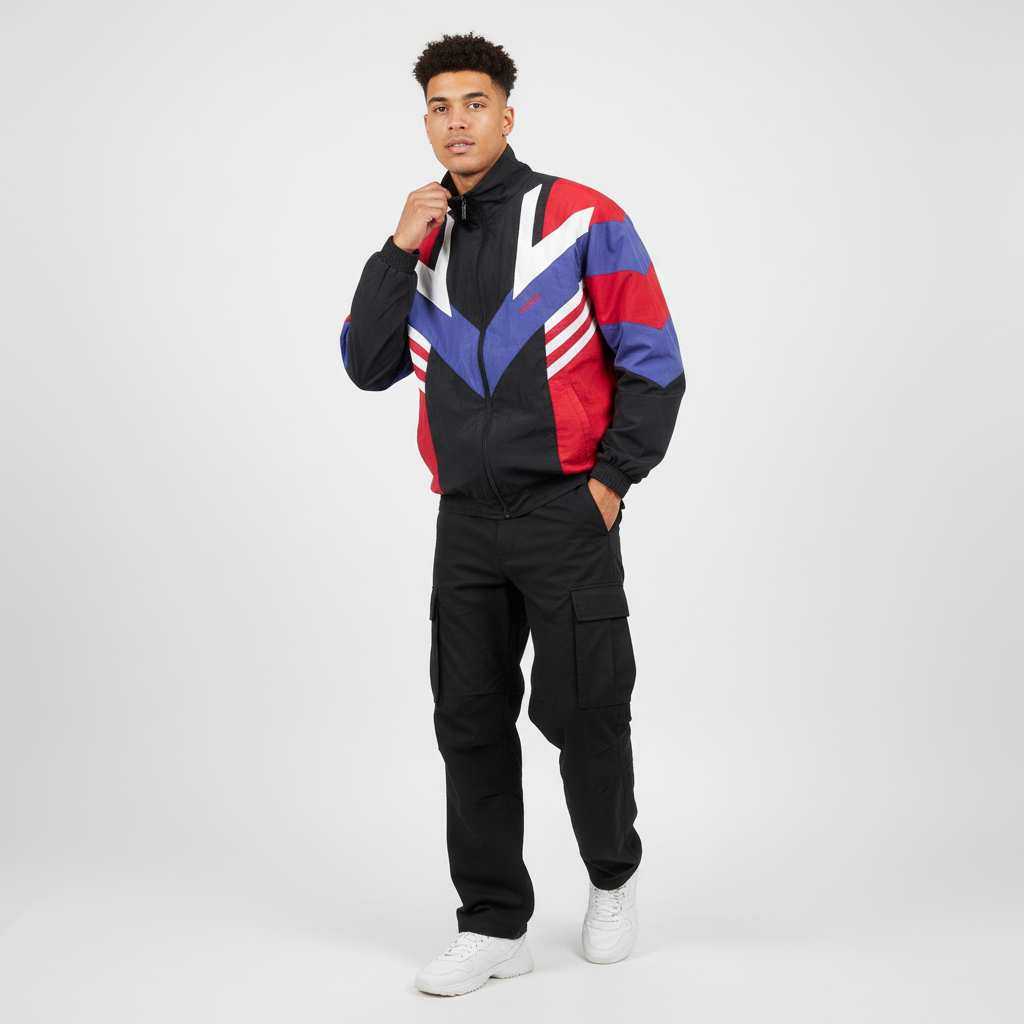 Adidas Originals Track Jacket – Red, Blue & Black 90s