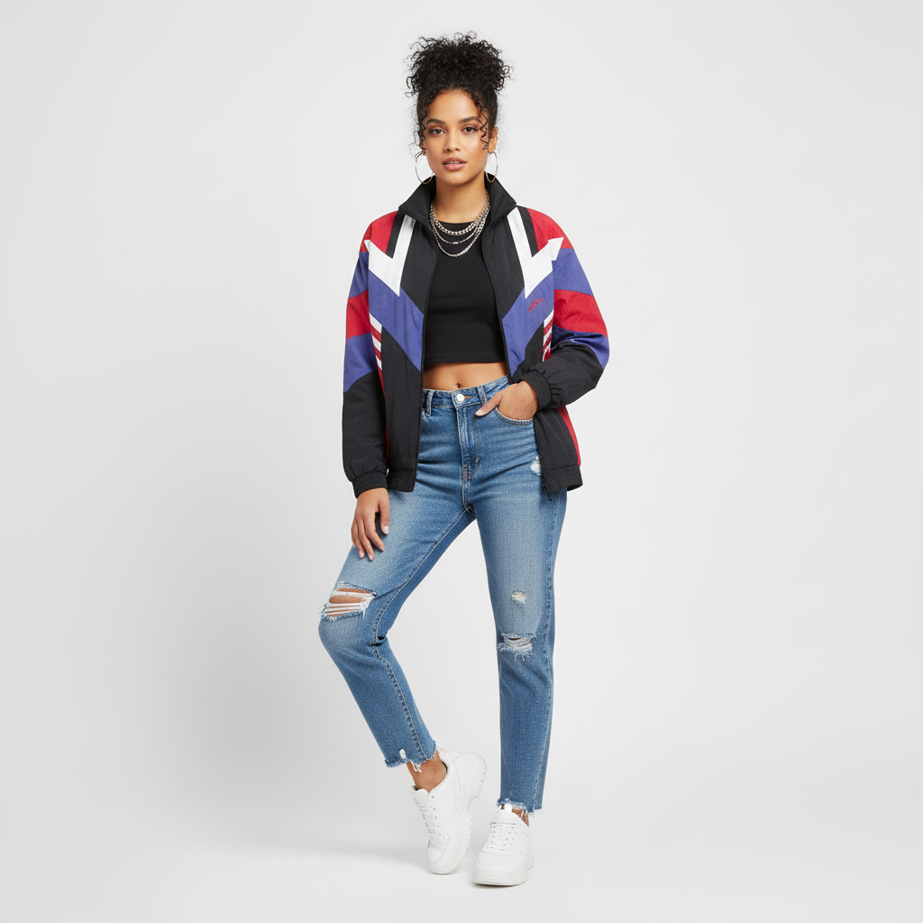 Adidas Originals Track Jacket – Red, Blue & Black 90s