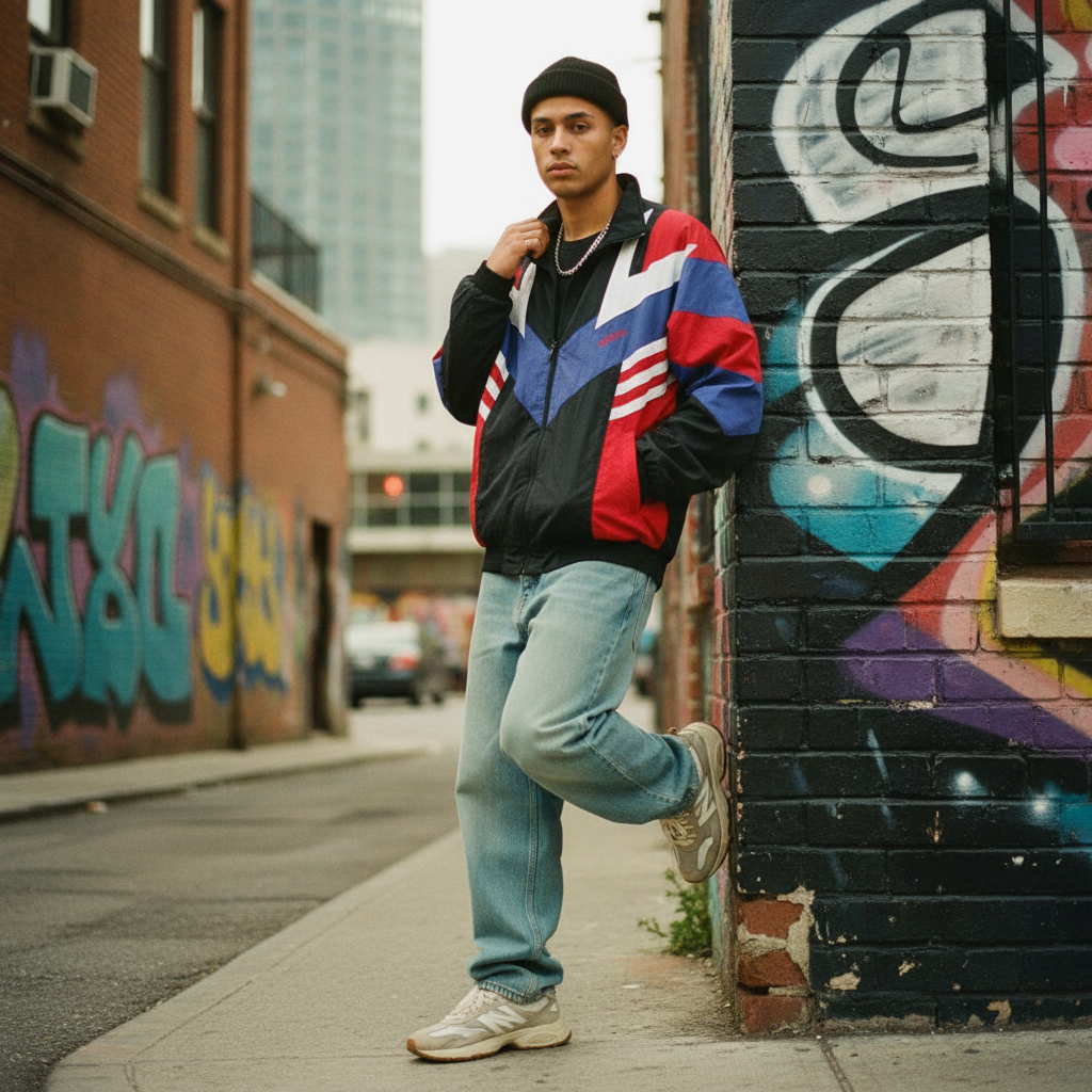 Adidas Originals Track Jacket – Red, Blue & Black 90s