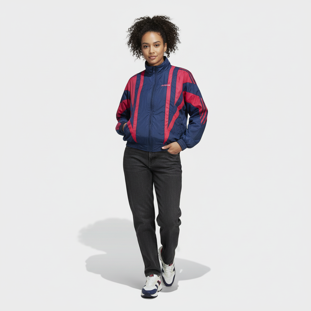 Adidas Originals Track Jacket – Navy & Red 90s
