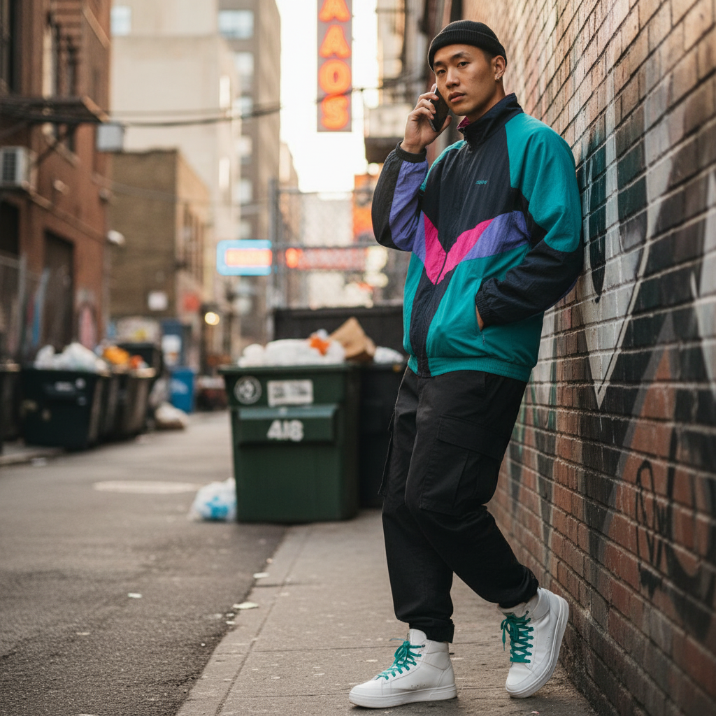 Adidas Originals Track Jacket – Teal, Navy & Magenta 90s