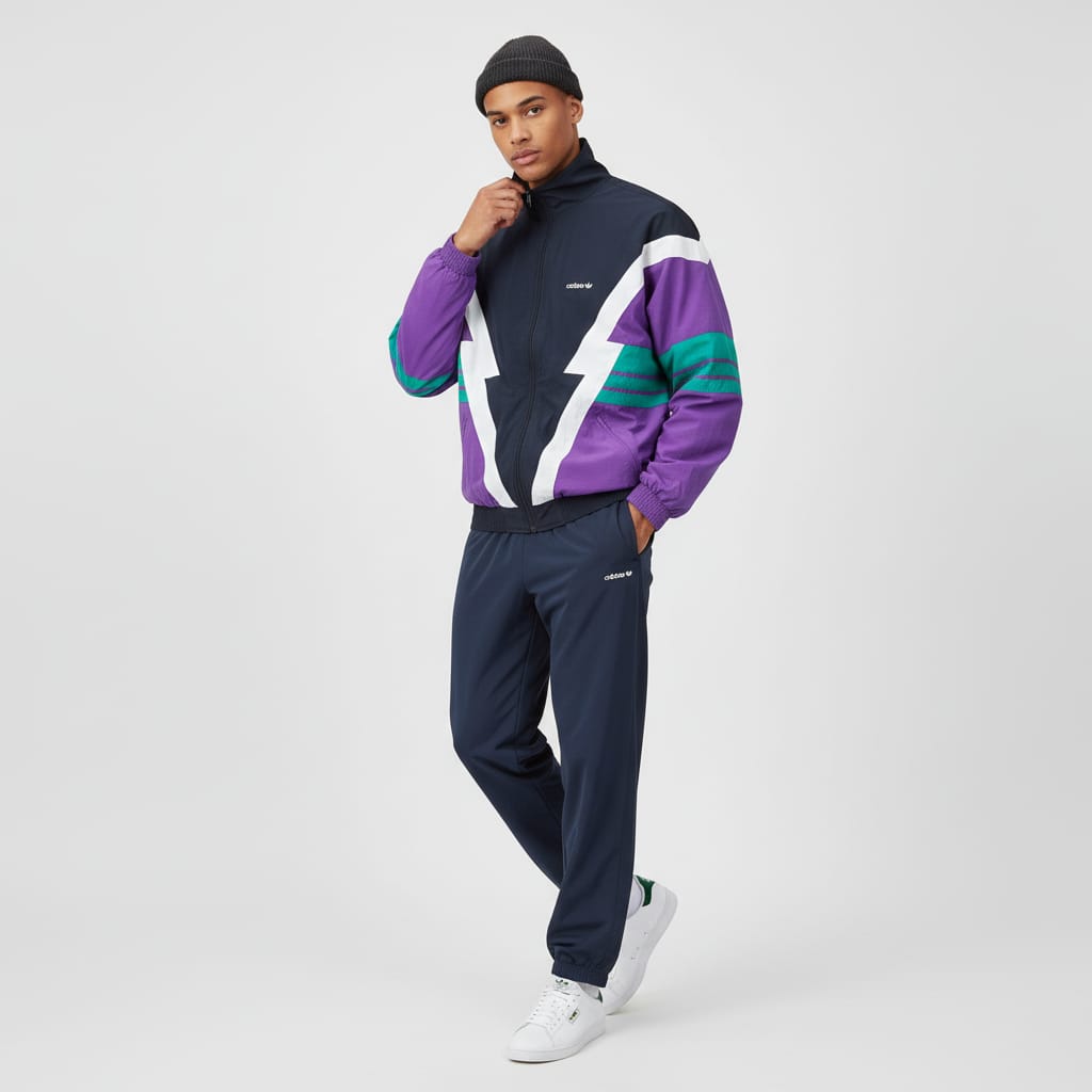 Adidas Originals Tracksuit – Black, Purple & Green 90s