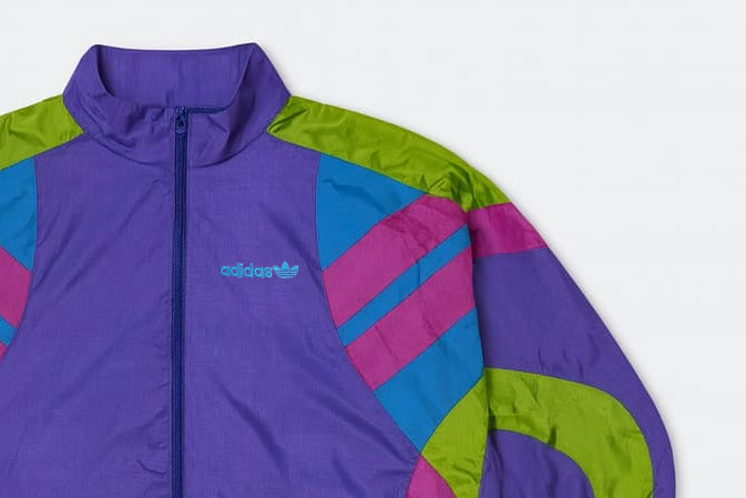 Adidas Originals 90s Colorblock Windbreaker – Purple/Green