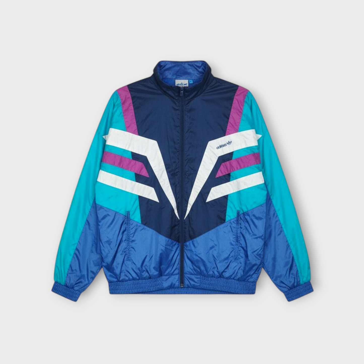 Adidas Originals Track Jacket – Navy Aqua Magenta 80s/90s